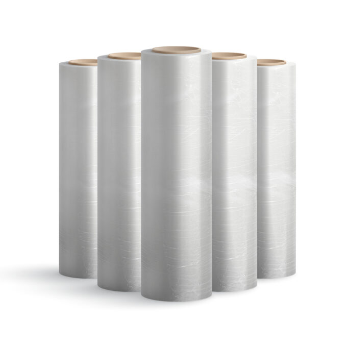 Stretch wrap clear 18", 0.80 mil (80 Gauge), 750 ft, 5.1 lb/roll, BOX: 6 roll