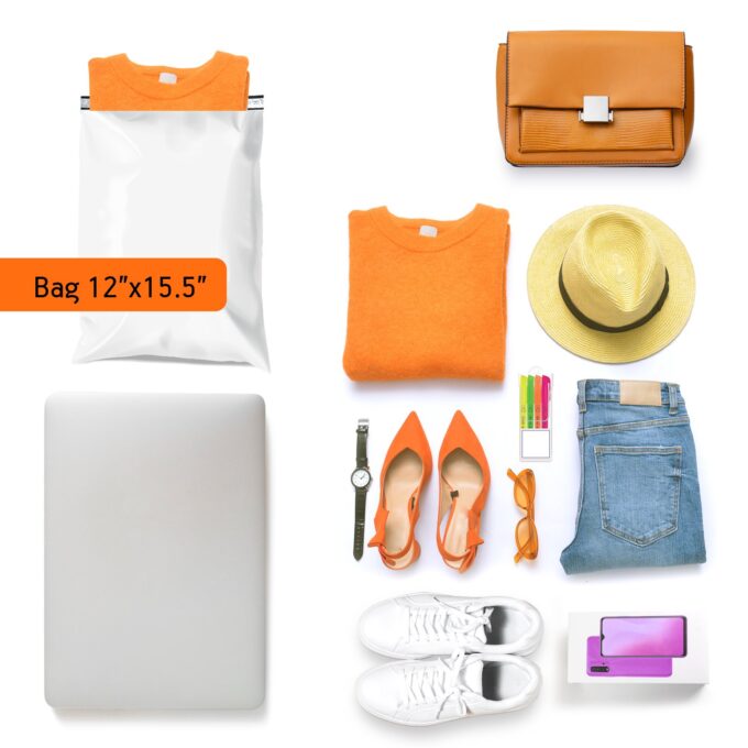 12x15.5 Poly Mailers Shipping Bags White 2.0 mil