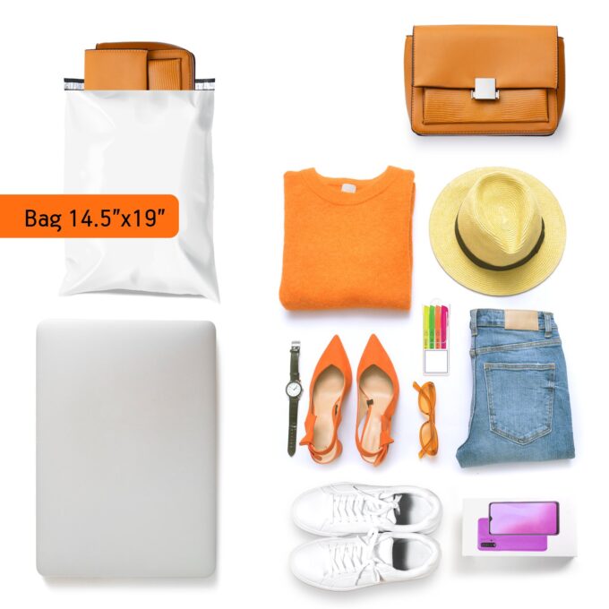 14.5x19 Poly Mailers Shipping Bags White 2.0 mil