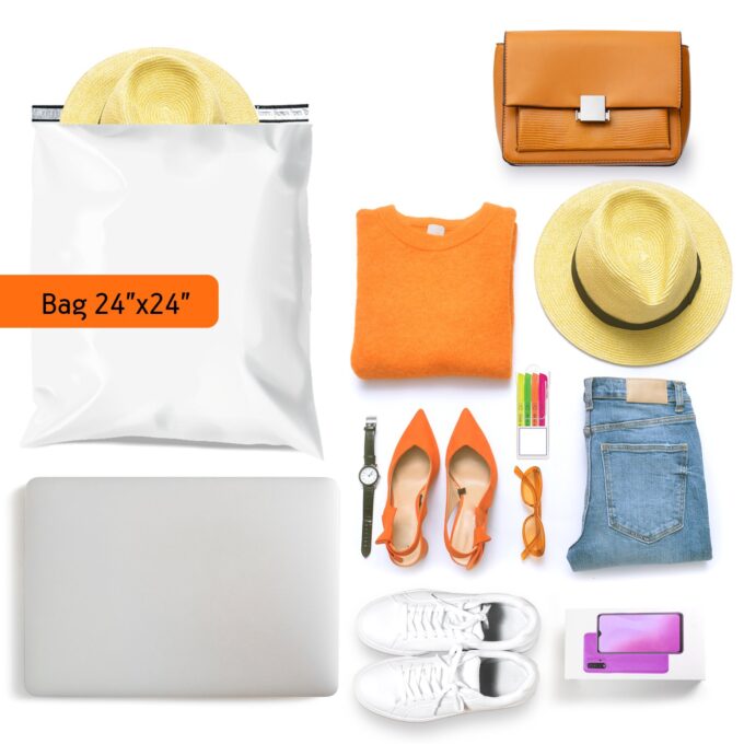 24x24 Poly Mailers Shipping Bags White 2.0 mil