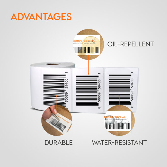 3x2" TOP Direct Thermal White Adhesive Perforated Postage Shipping Labels, Core 1" (750 pcs/roll) BOX: 24 roll