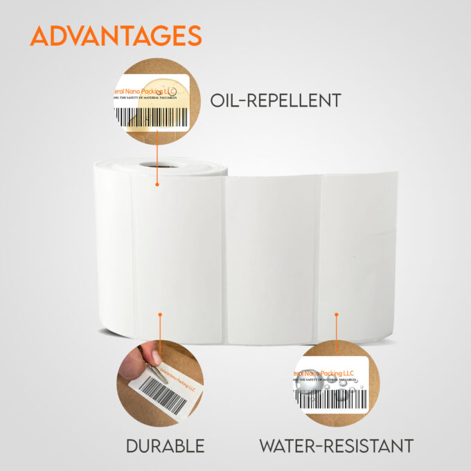 4x2" TOP Direct Thermal White Adhesive Perforated Postage Shipping Labels, Core 1" (750 pcs/roll) BOX: 24 roll